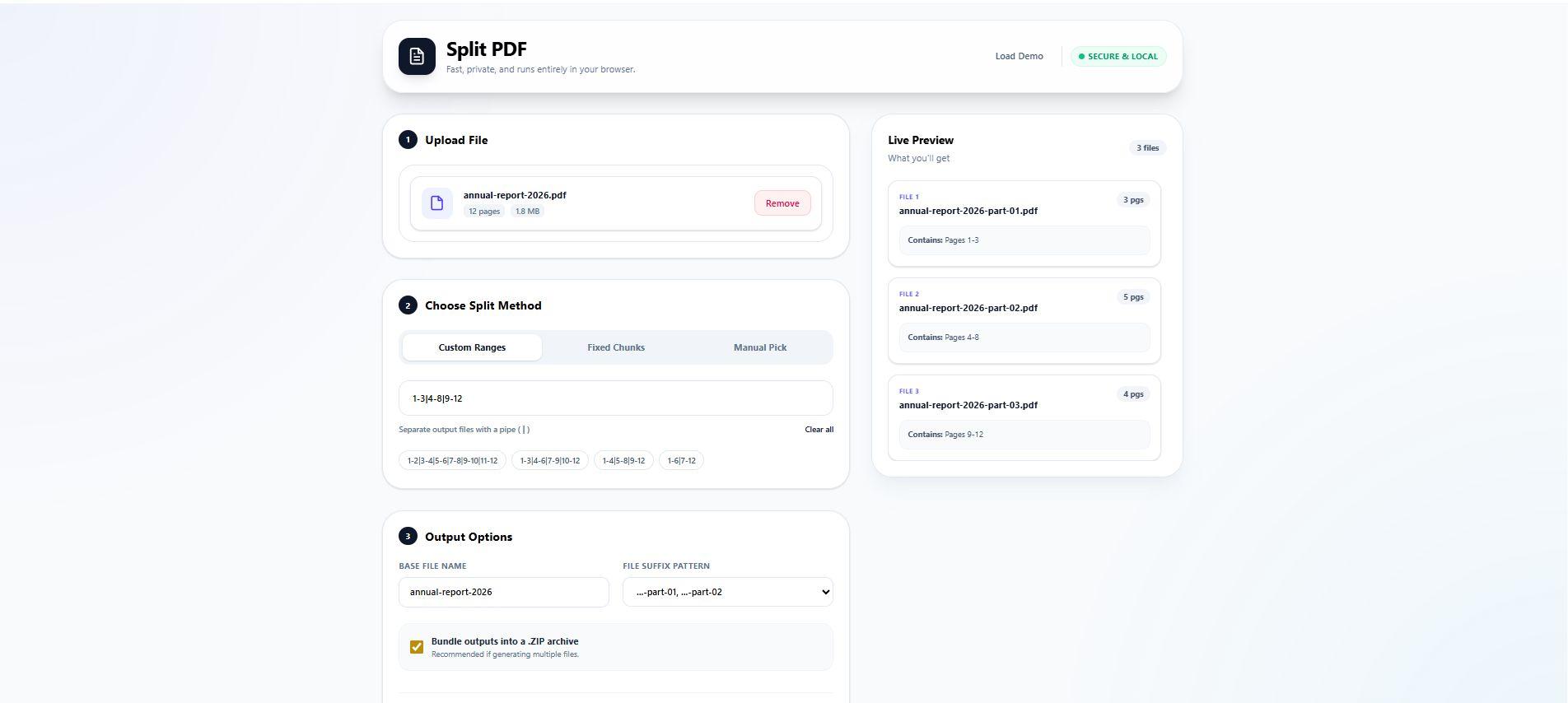 Dismerge PDF screenshot 2